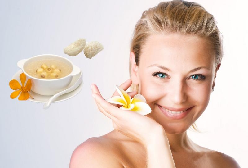 Collagen trong tổ yến giúp làn da mịn màng và tươi trẻ hơn